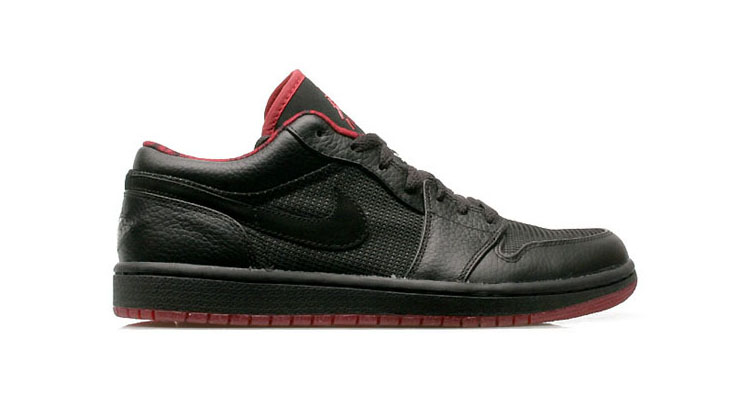 Air Jordan 1 Low Black/Metallic Silver- Varsity Red 2007 309192-001