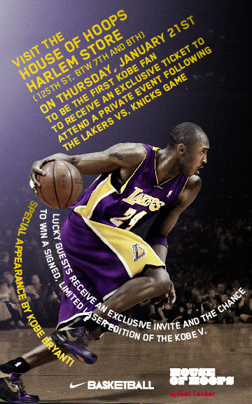 Kobe Bryant at House of Hoops this Friday