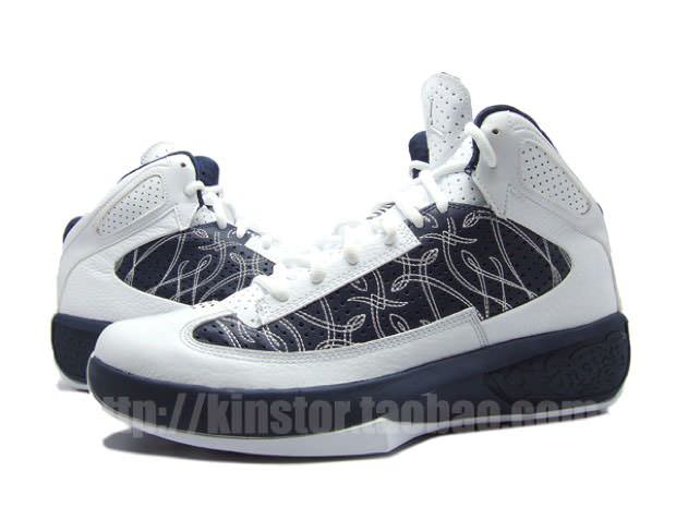 Jordan Icons White/Navy Blue