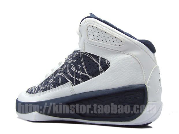 Jordan Icons White/Navy Blue