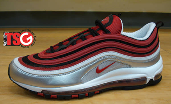 Nike Air Max 97 - Metallic Silver/Sport Red-Black