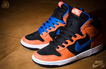 Nike SB Dunk High Supreme Deep Orange/Blue Sapphire-Black