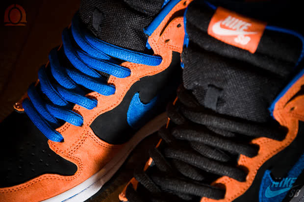 Nike SB Dunk High Supreme Deep Orange/Blue Sapphire-Black