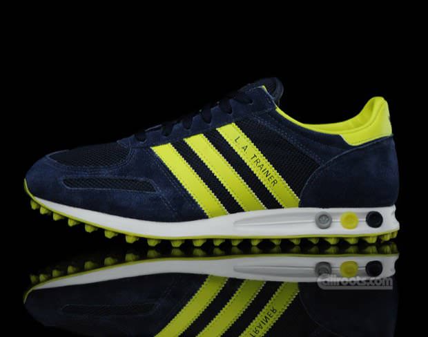 adidas Originals LA Trainer Navy/Yellow