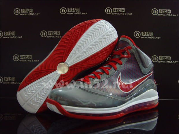 Nike Air Max LeBron VII Cool Grey/Varsity Red-White