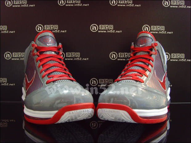 Nike Air Max LeBron VII Cool Grey/Varsity Red-White