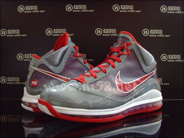 Nike Air Max LeBron VII Cool Grey/Varsity Red-White