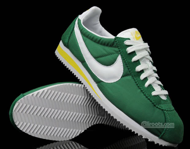 Nike Cortez Nylon Green/White-Yellow