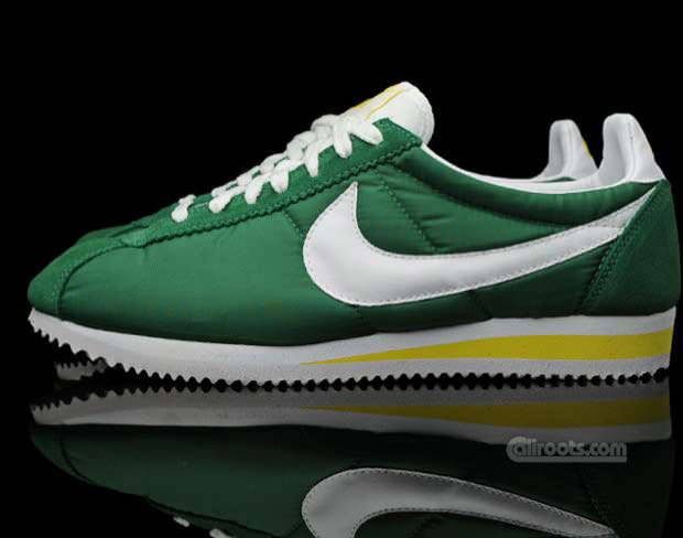 Nike Cortez Nylon Green/White-Yellow