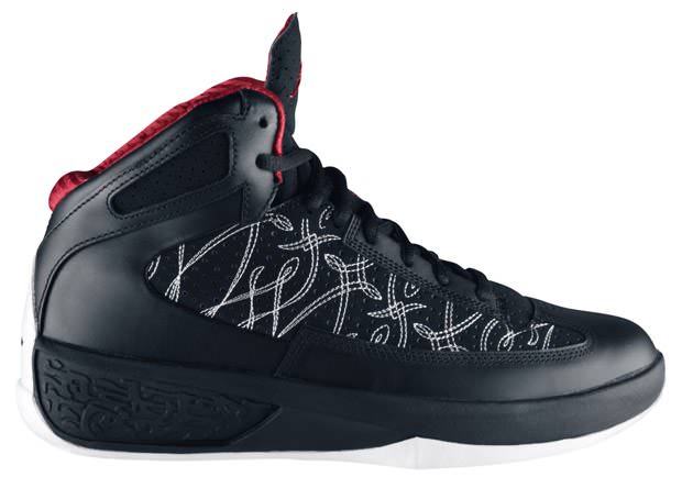 Jordan Icons Black/Black-Varsity Red