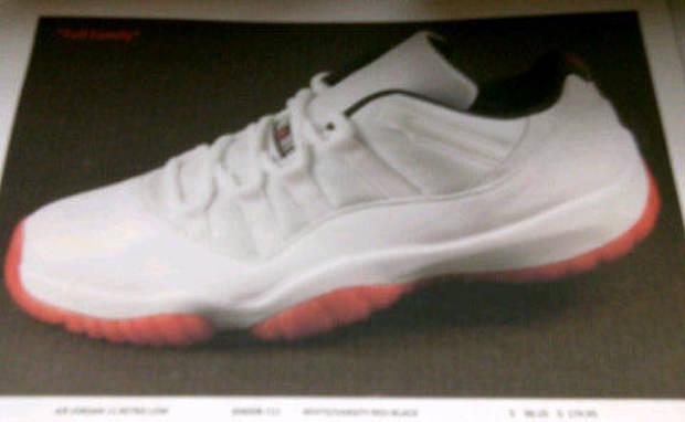 First Look: Air Jordan 11 Low White/Black-Red