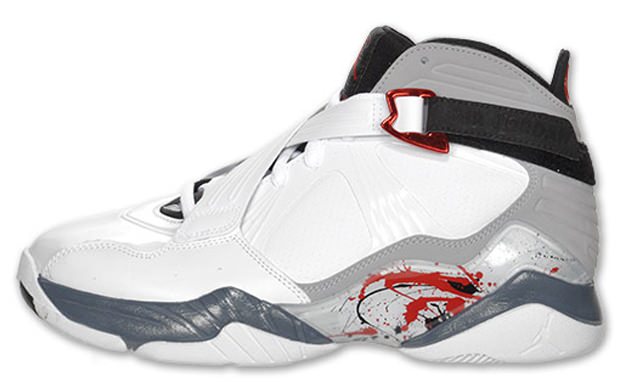 Air Jordan 8.0 White/Varsity Red-Neutral Grey