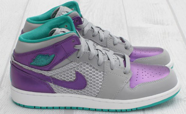 Air Jordan 1 Phat GS Wolf Grey/Ultraviolet-New Green