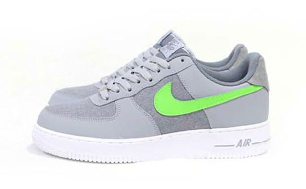 Nike Air Force 1 Grey/Bright Green