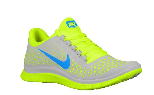 Nike Free Run 3.0 V4 Pure Platinum/Blue Glow-Volt