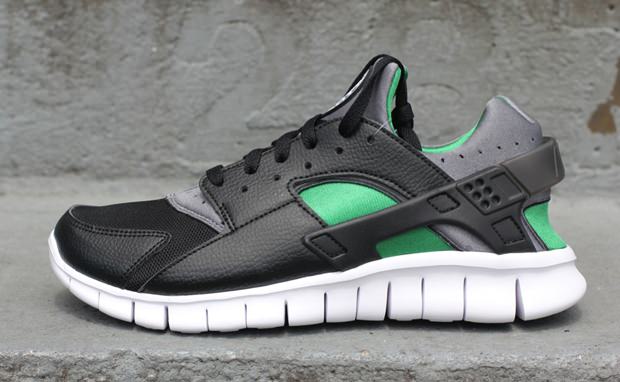 Nike Huarache Free Run Black/Pine Green