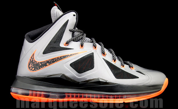 Nike LeBron X - Charcoal/Total Orange