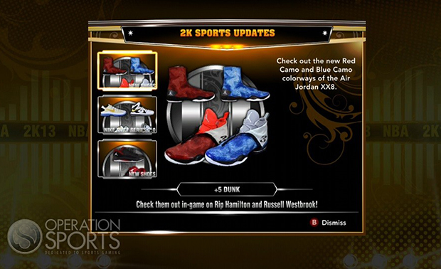 NBA 2K13 Adds New Sneaker Options