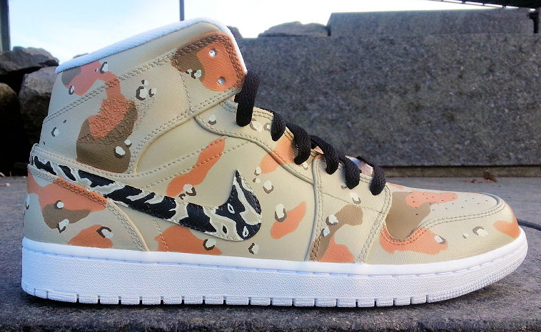 Air Jordan 1 Desert Camo Custom