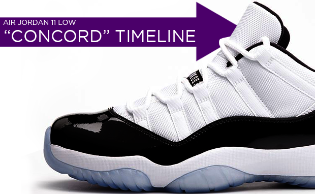 Air Jordan 11 Low Concord Timeline