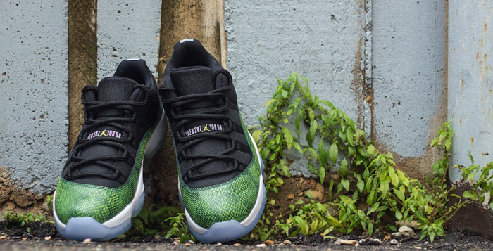 Air Jordan 11 Low Green Snakeskin