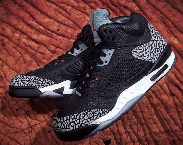 Air Jordan 5 3Lab5 Black Cement Cutsom