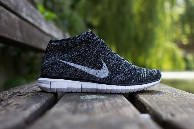 Nike Free Flyknit Chukka Black Gray White