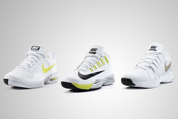 Nike Lunar Ballistec, Nike Zoom Vapor 9.5 Tour, and Nike Air Max Cage