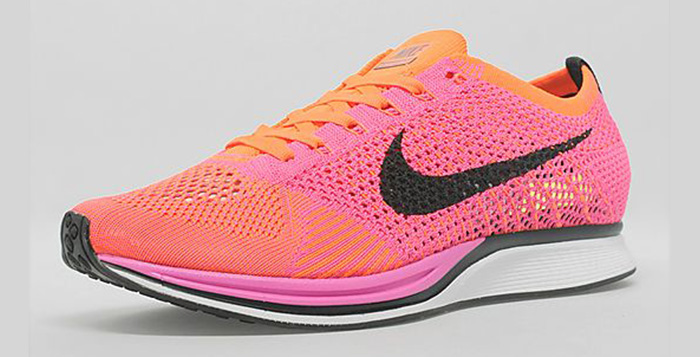 Nike Flyknit Racer Pink Flash Hyper Crimson