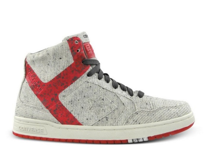 Converse CONS Weapon Mid Light Grey Red