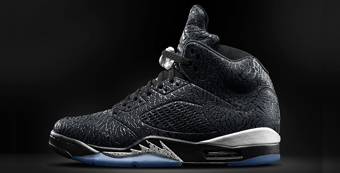 Air Jordan 5 Black Metallic Silver