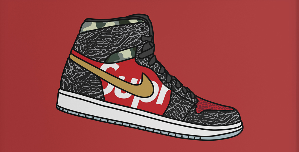 What The Supreme Nike SB x Air Jordan 1 Print