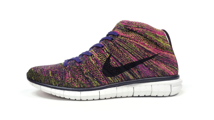 Nike Free Flykint Chukka Yellow Purple Pink