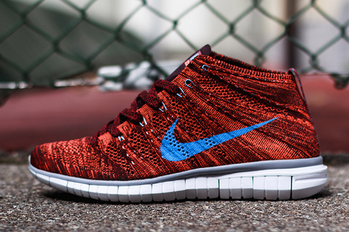 Nike Free Flyknit Chukka Brown Burgundy