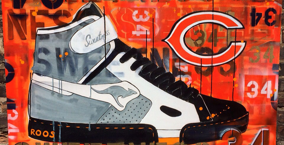 KangaROOS Walter Payton Painting by Shannon Favia