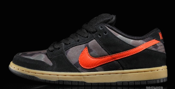 Nike SB Dunk Low PRM Black Rough Green Team Orange