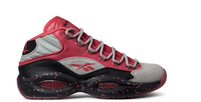 STASH x Reebok Question Mid Carbon Red Black