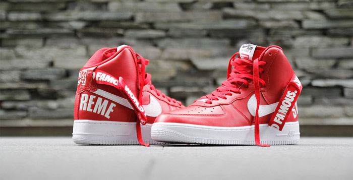 Supreme x Nike Air Force 1 High - Red