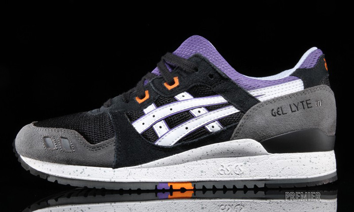 asics gel-lyte iii black grey purple