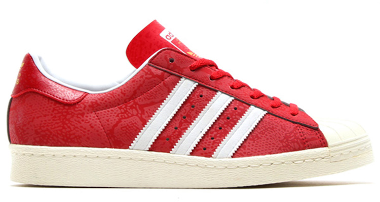 adidas Superstar 80s Glow in the Dark/Reflective Red Snakeskin