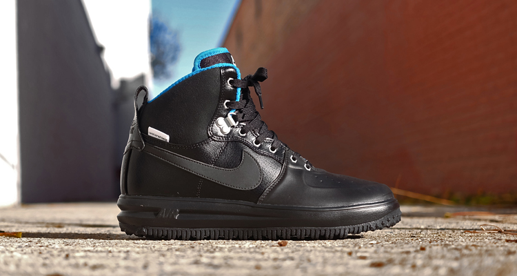 nike lunar force 1 sneakerboot black metallic silver