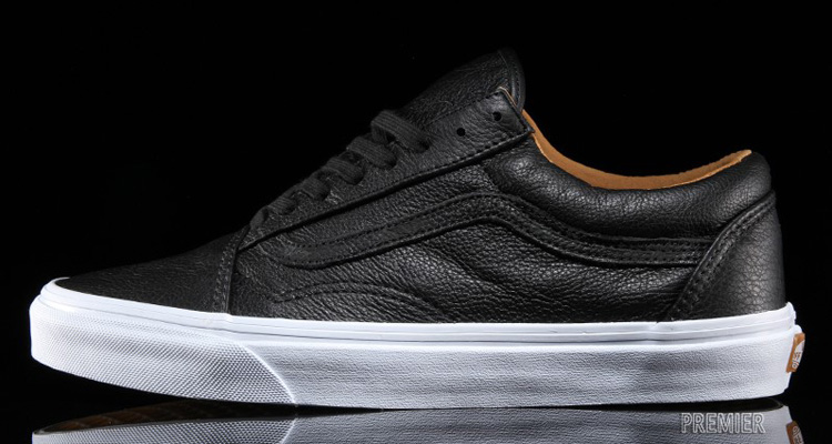 vans old skool premium black leather