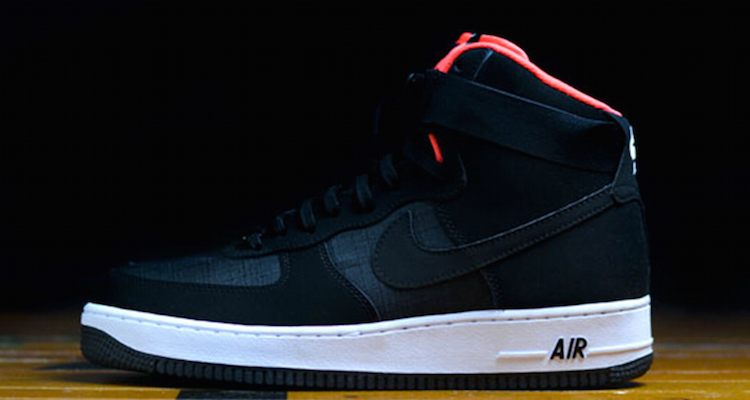 Nike Air Force 1 High Black/Bright Crimson-White