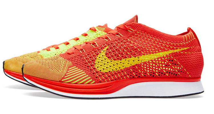 Nike Flyknit Racer Bright Crimson/Volt