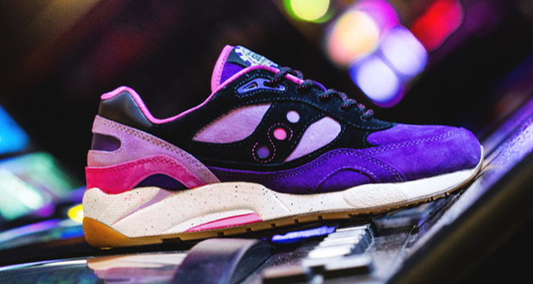 Feature x Saucony G9 Shadow 6 The Barney Release Date