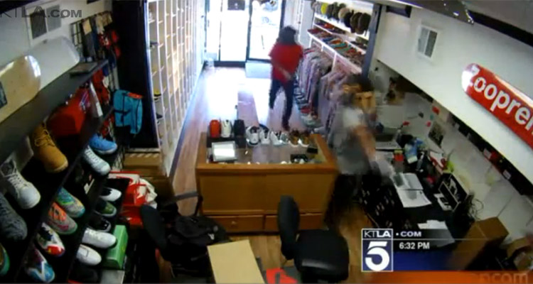 Fairfax District LA Sneaker Store Robbed at Gunpoint by men in Monkey Masks