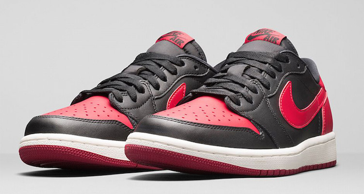 Air Jordan 1 Retro Low OG Black/Varsity Red Official Images