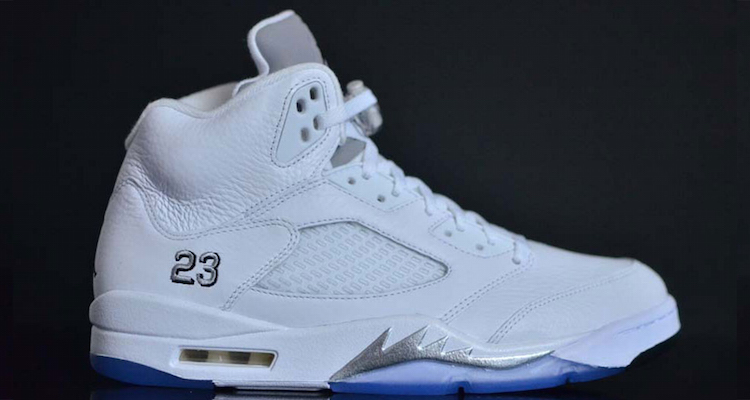 Take in a Closer Look at the Air Jordan 5 White/Metallic