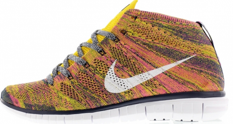 Nike Free Flyknit Chukka Midnight Navy/White-True Yellow Available Now