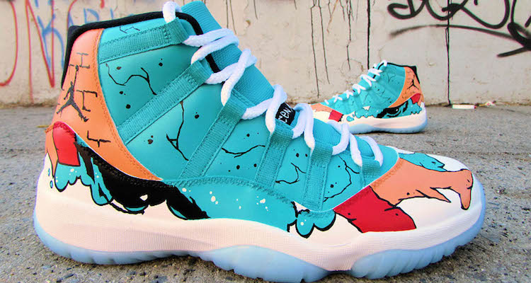 Air Jordan 11 Street Art Custom by Ecentrik Artistry